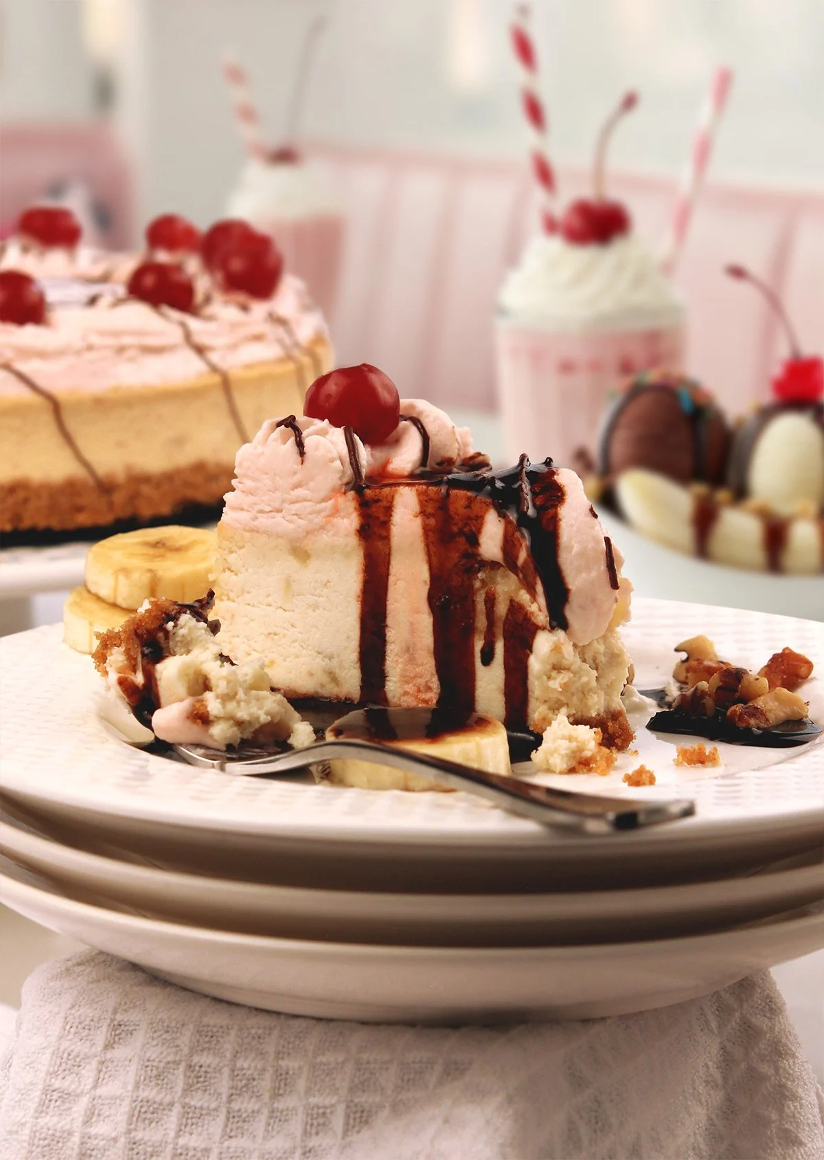 **NEW!** Banana Split Cheesecake