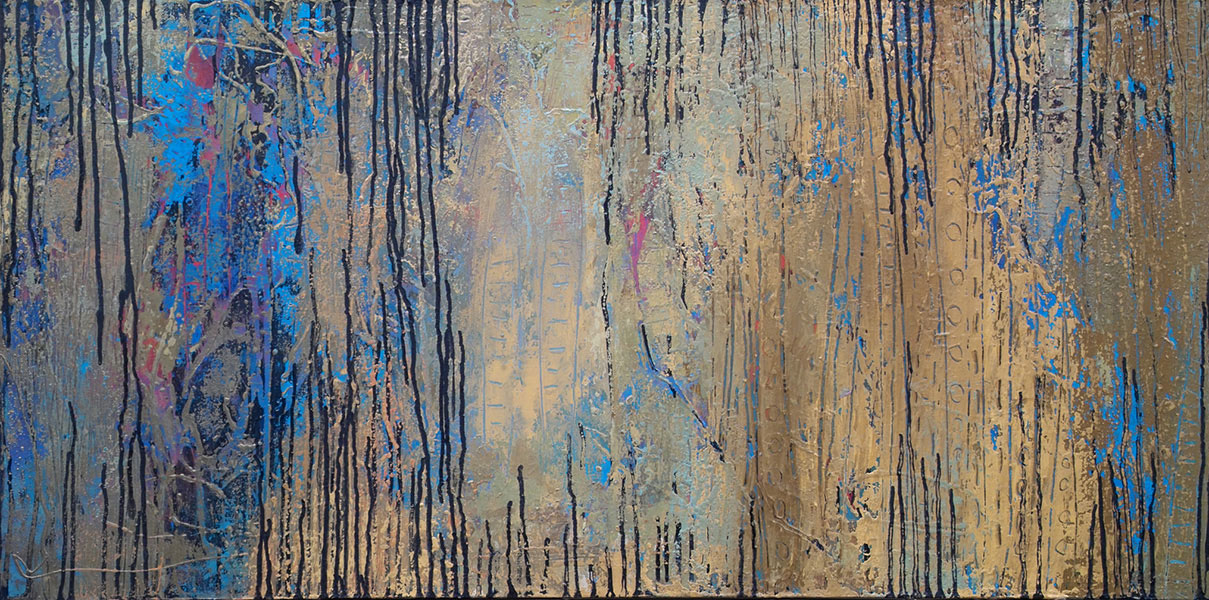 That Forest 10. Mixed Media on Canvas. 24x48