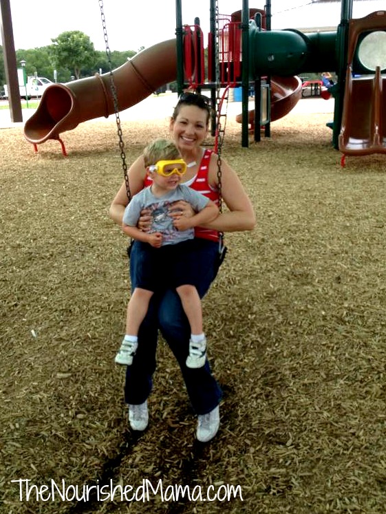 Jackson and I at the birthday party at the park. Embracing the goggles!