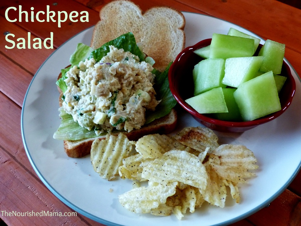 Chickpea "Chicken" Salad Recipe by The Nourished Mama.