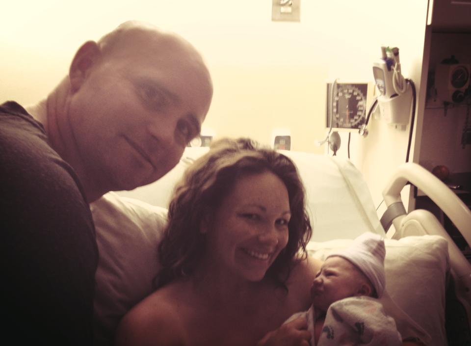 In the wee hours of the night, we held our first girl tight and our hearts were forever changed. {~30 minutes old}