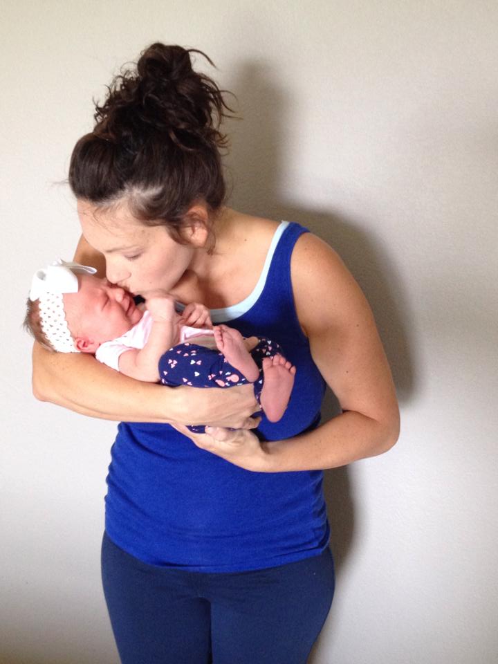My kisses is not what she was asking for, but I don't care, I will kiss her and hug her and love her always, always, no matter how much it annoys her. {Nine days old}