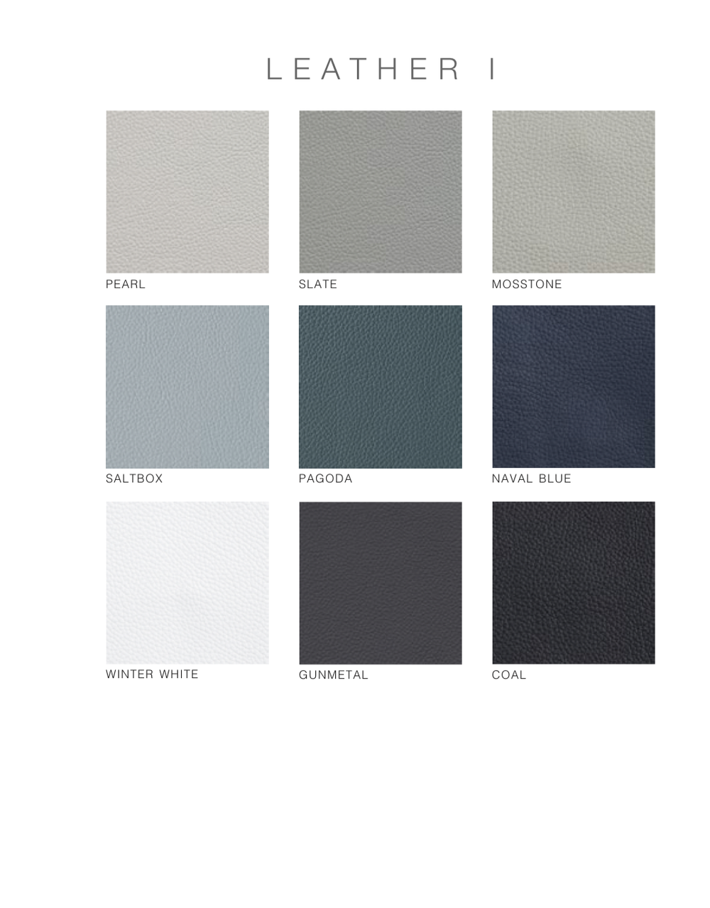 Leather I swatches