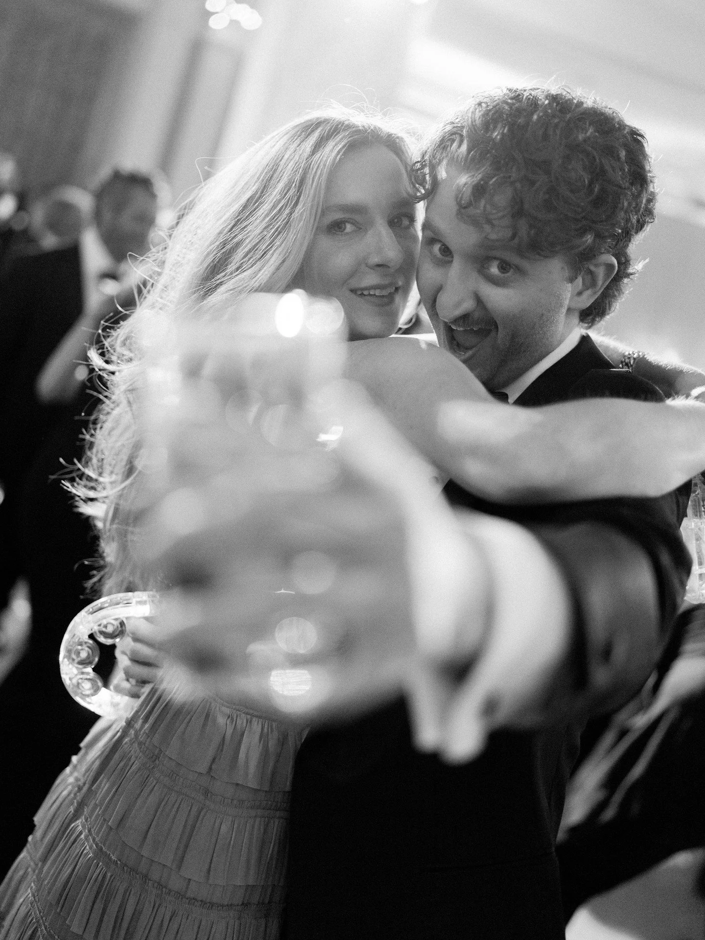 A glance, mid-dance.