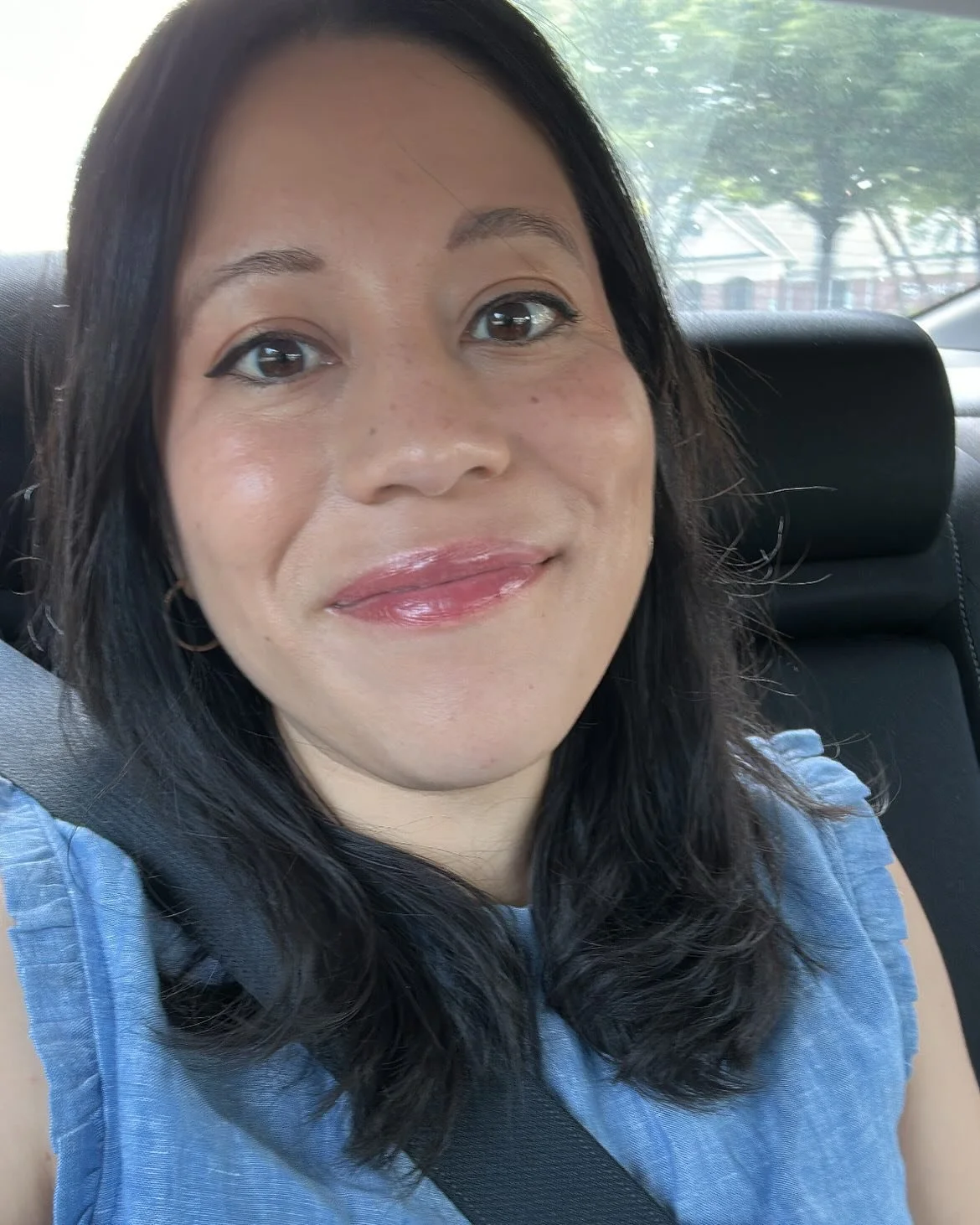 June pics before the heatwave: a post headshots (!!!) selfie 🍓☀️🌊 and proof book 2 is chugging along 🖤💛