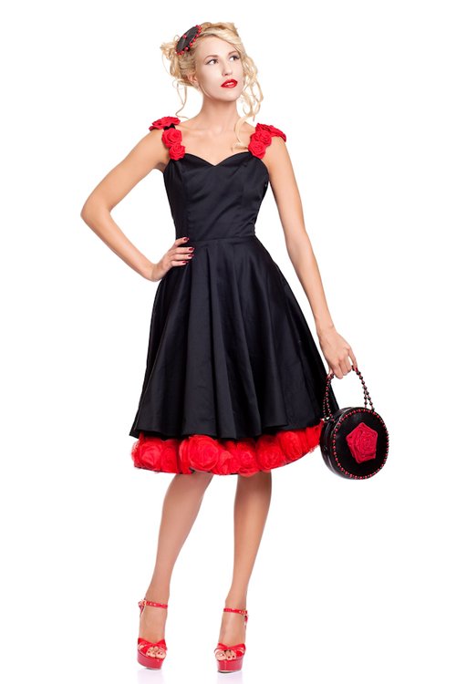 Red Roses Black Dress  VILORIJA - Paris, France