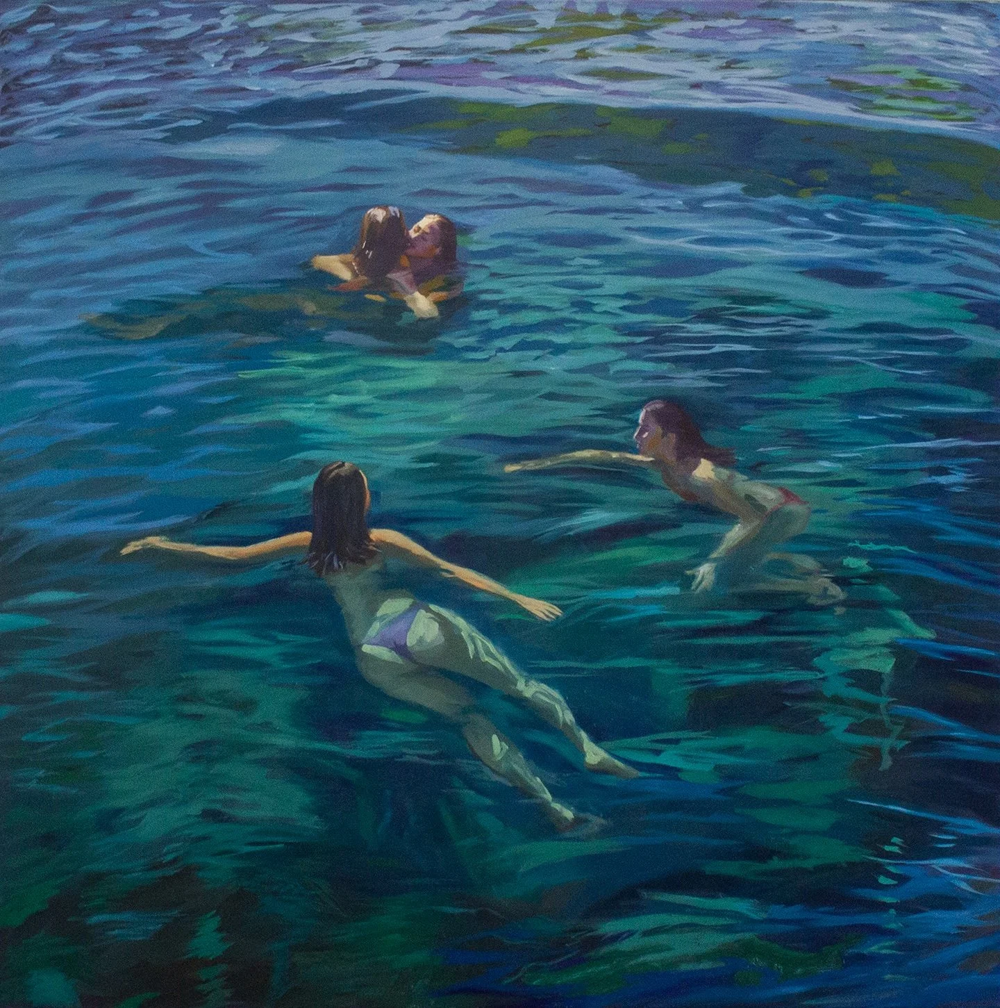 We Bet On Life Coming in Ripples Oil on Canvas 180x180cm