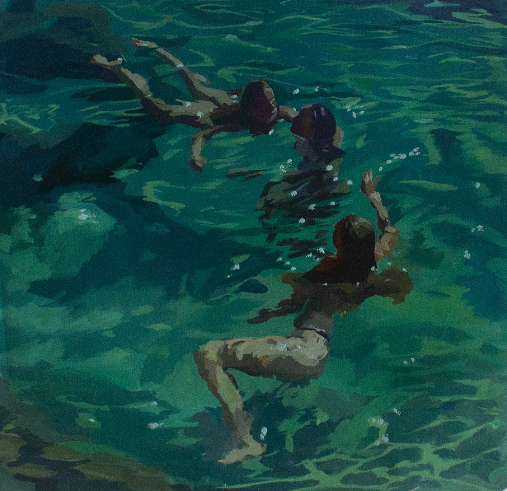swimming friends 50x50 oil on polyester.jpg