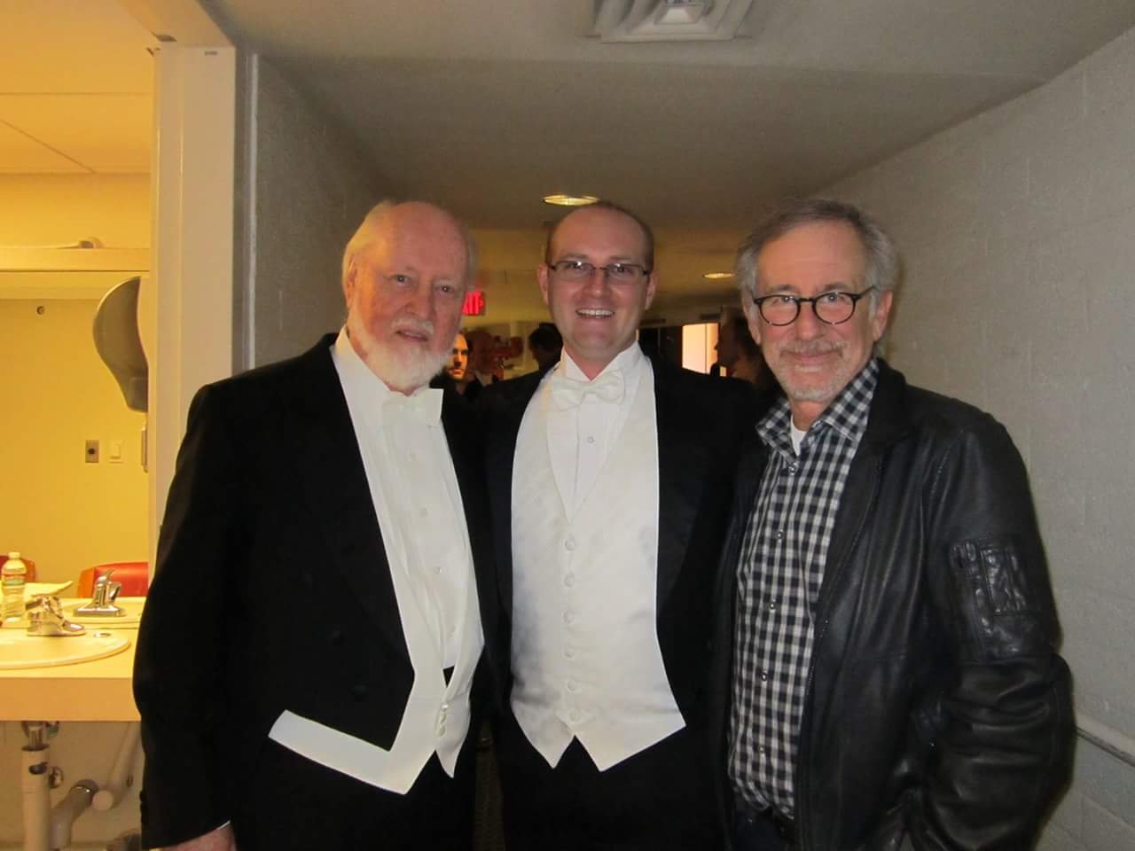 with John Williams and Steven Spielberg