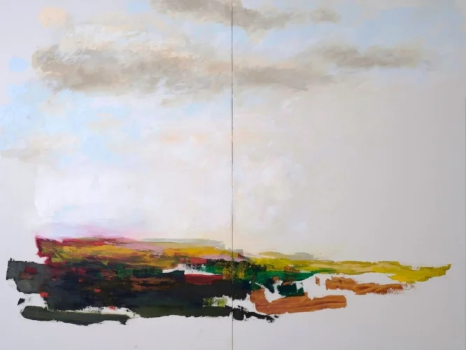 Between Here and There, diptych