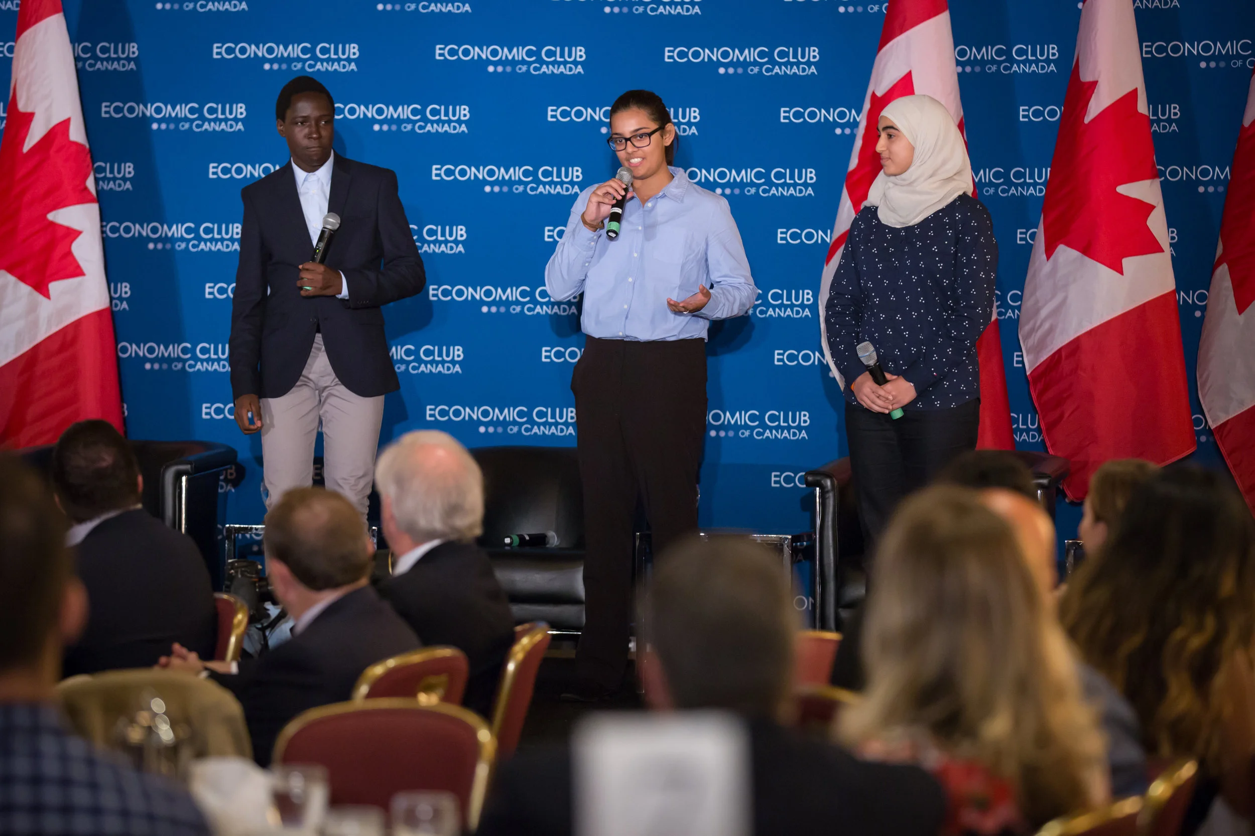 Faustin, Srinidhi & Aya speak about their first year in hockey at the The Economic Club of Canada. HockeyWriters.Com article "The Economic and Cultural Impact of World Cup of Hockey," written by Brianne Spiker.