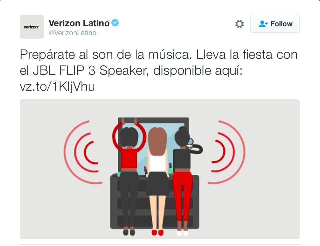 Copy Translation: Get ready to the sound of music. Take the party with you with the JBL FLIP 3 Speaker, available here: vz.to/1KljVhu