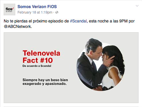 Copy Translation: Don't miss the next episode of #Scandal, tonight at 9PM on @ABCNetwork IN IMG Translation: Theres alway a passionate but exaggerated kiss. 