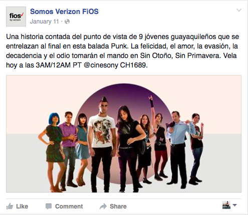 Copy Translation: A story told in the point of view of 9 different teens unites at the end in this Punk ballad. Happiness, evasion, decadence and hate will take the lead in Sin Otoño, Sin Primavera. Tonight at 3AM/12AM PT. CINESONY