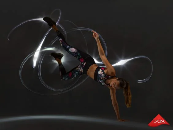 Break it down and move with ease! Activewear powered by LYCRA® fiber offers incredible shape retention and a long-lasting fit. #LYCRAMovesYou #WorkOut #BreakItDown #sports #activewear #athleisure #breakdance