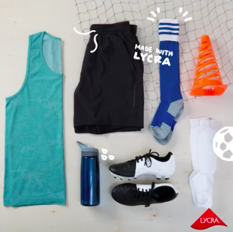Get the support you need with activewear powered by LYCRA® fiber. Our fiber offers a long-lasting fit and shape retention that helps you move from one game to the next. #LYCRAMovesYou #sports #soccer #StayActive #po