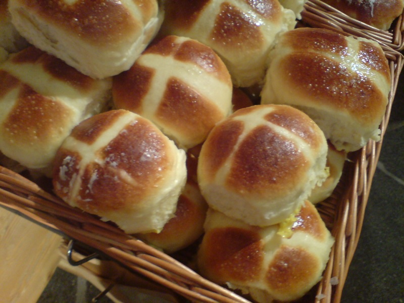 These hot cross buns are a great way to start improvising. I'm sure they also taste great.