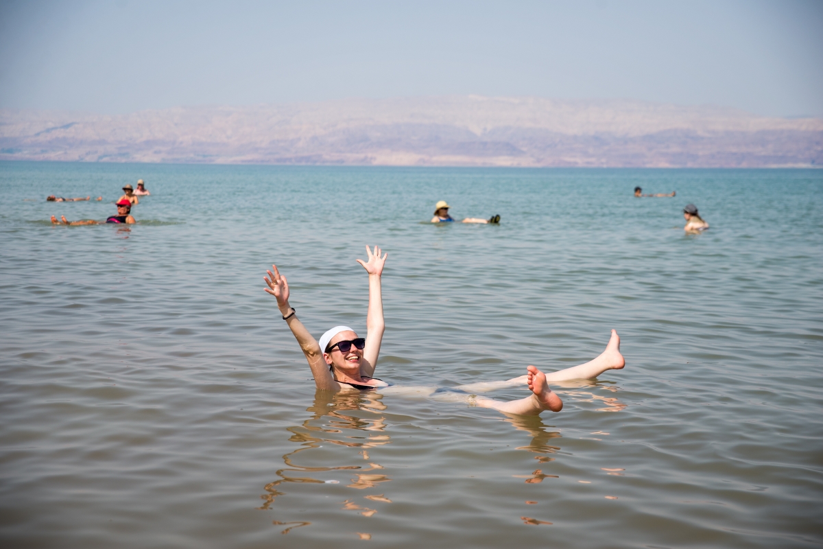 Floating in Great Salt Lake
