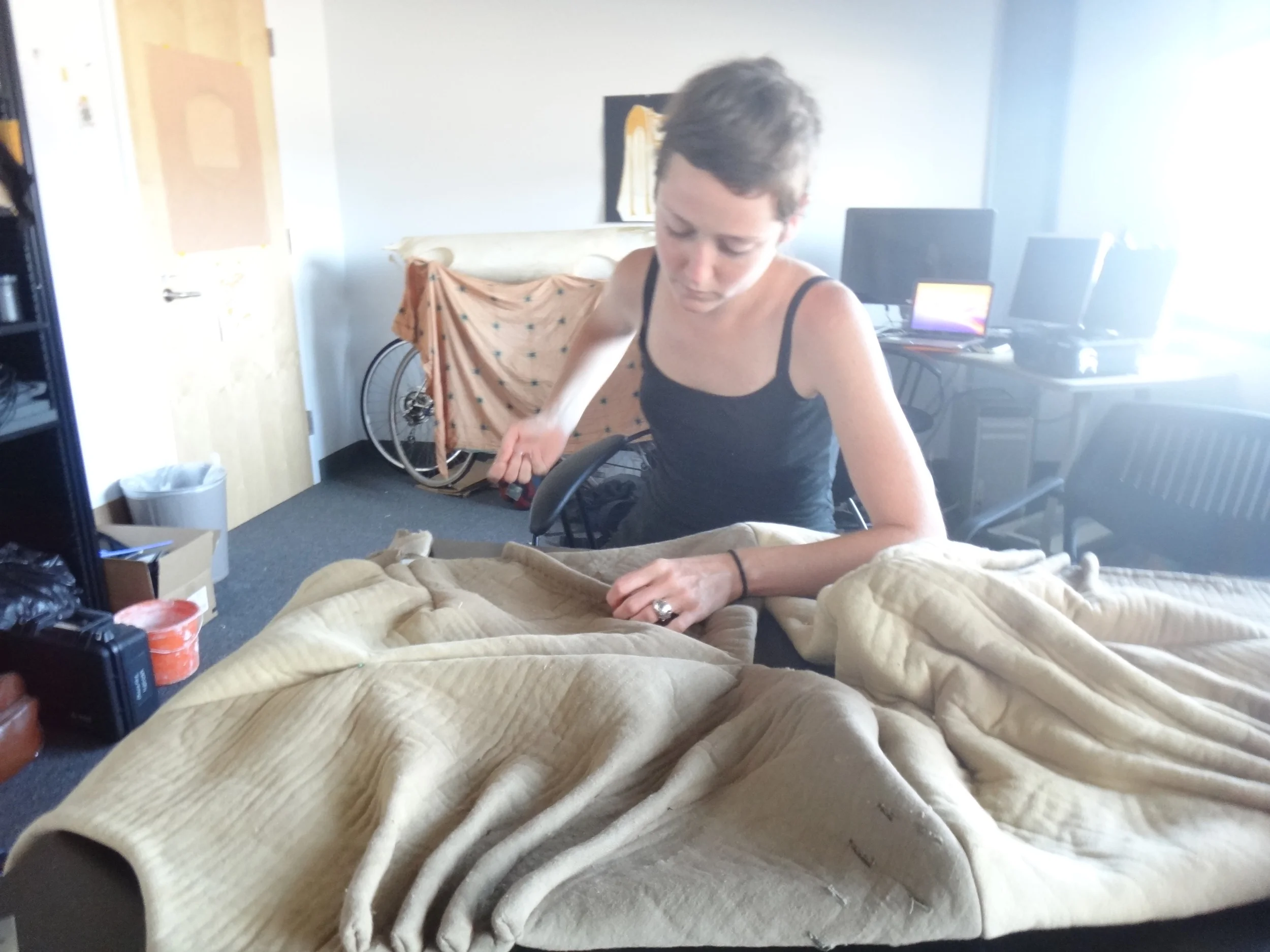 Matthews creates Coyote for her artist residency at University of California Santa Cruz , 2012.