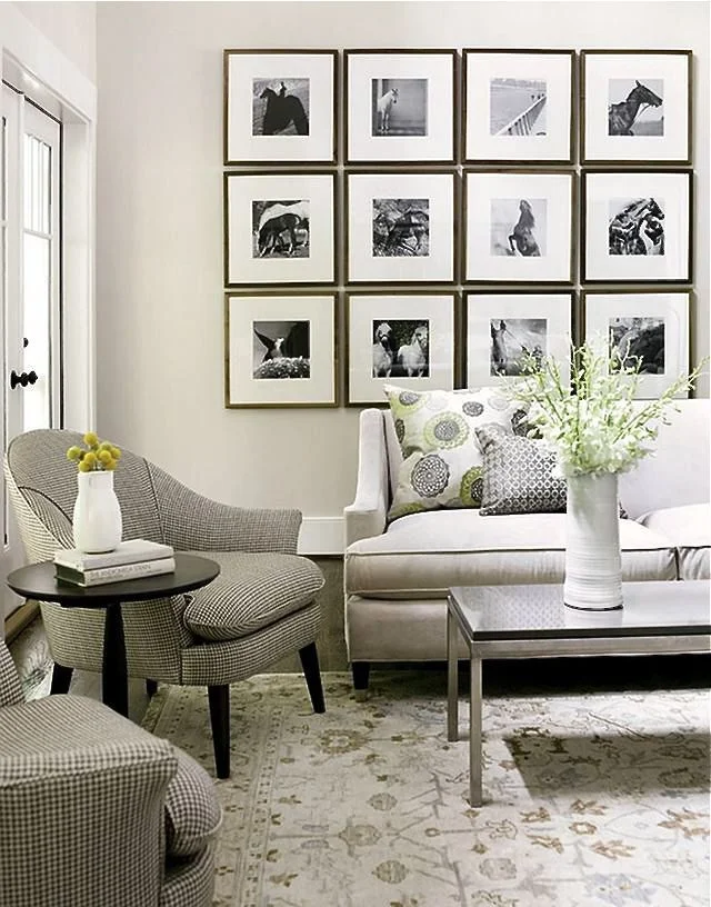 Changing out artwork from picture frames in gallerie walls such a this one or putting up new pieces of art all together is a fun change and a great way rotate your favorite photos and pieces of art. 