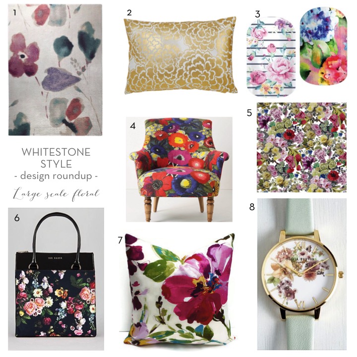 large scale floral roundup | floral inspired items available summer 2015 | floral interior decor | floral fashion |