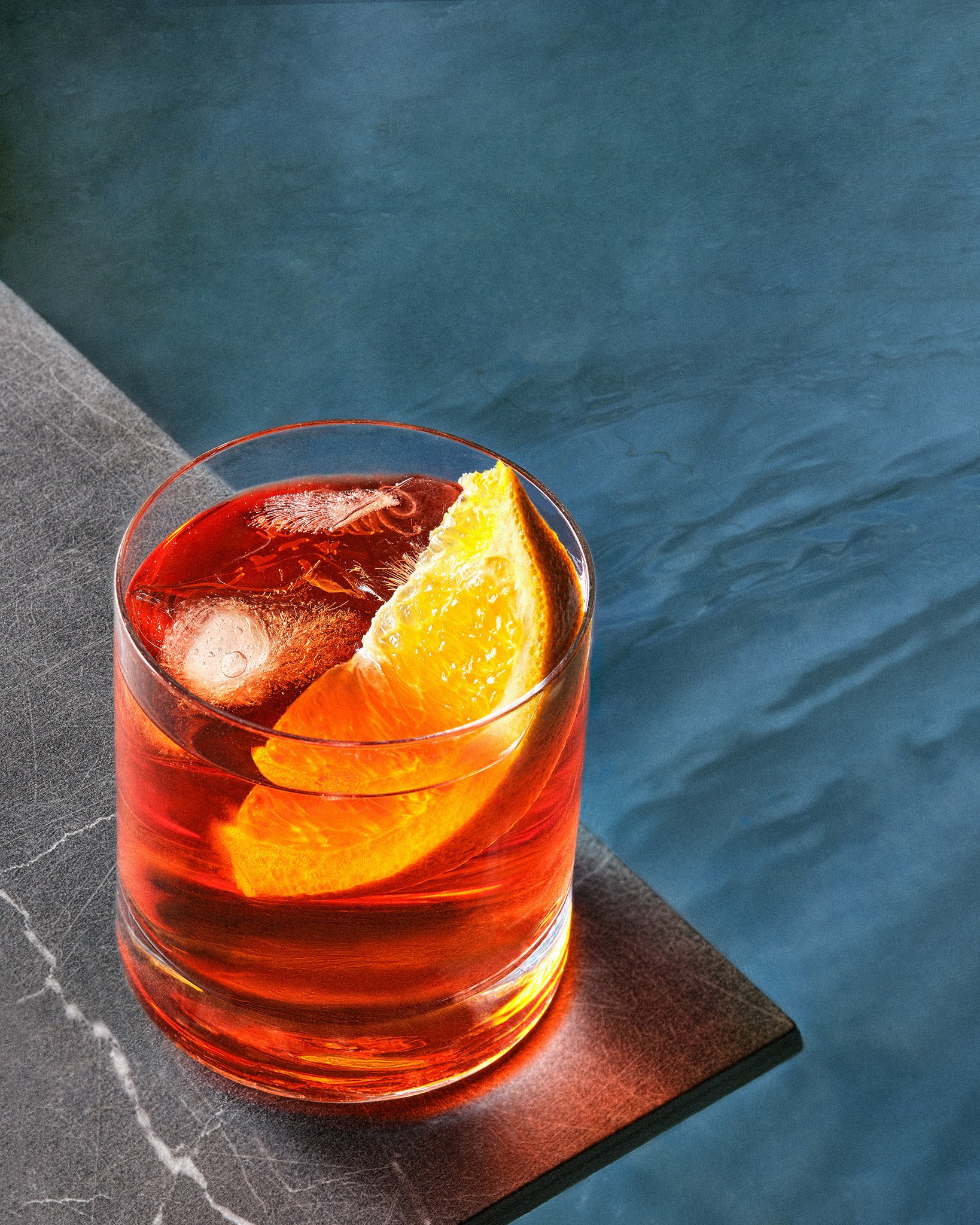 Negroni by the pool