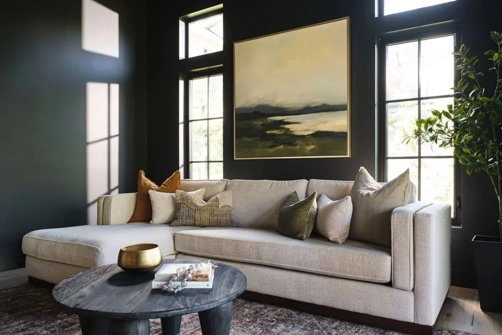 Dark and moody living room