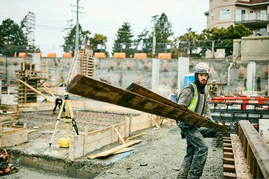 Labourers on the worksite