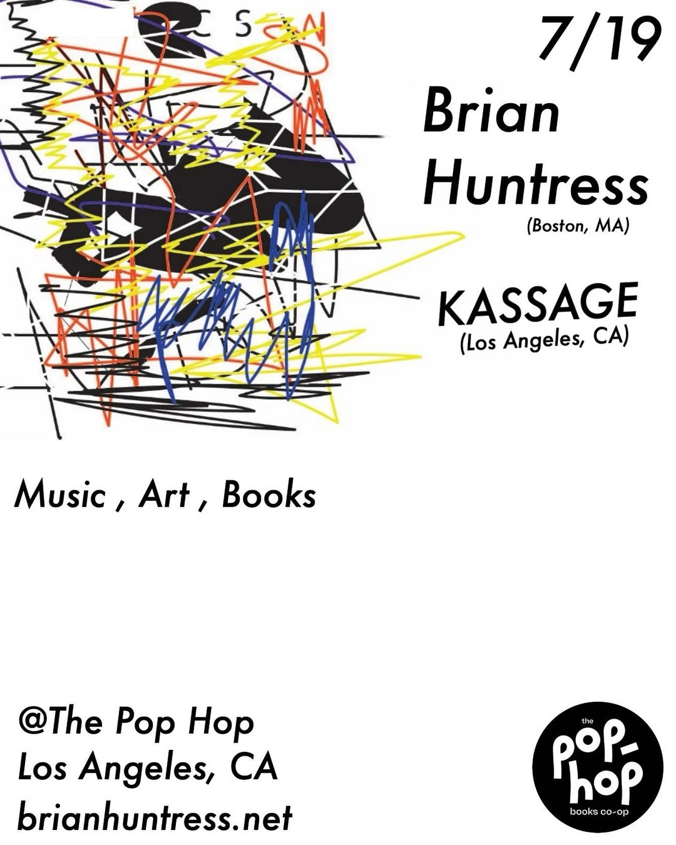 MUSIC SHOW SUNDAY JULY 19 @7PM! 

Join punk-folk artist @brianhuntresss on his US tour, with special guest @thekassage. 

Tickets are $10-20 sliding scale. Link in bio!