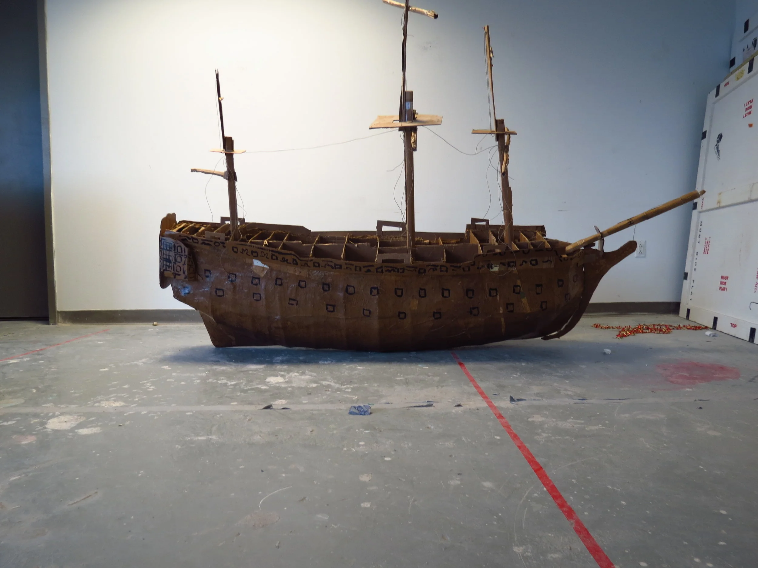 Schuylkill Galleon guerrilla sculpture project model ship  Schuylkill River