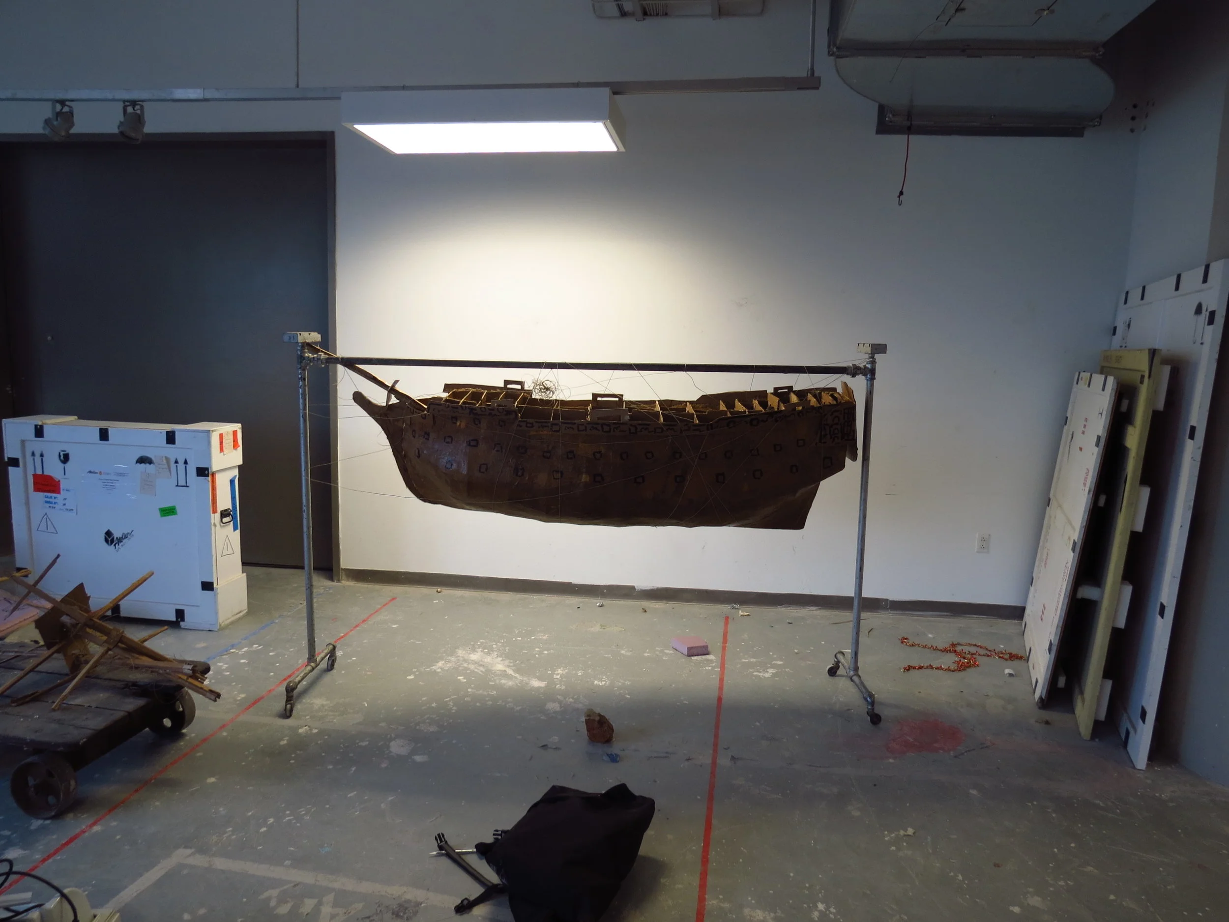 Schuylkill Galleon guerrilla sculpture project model ship  Schuylkill River
