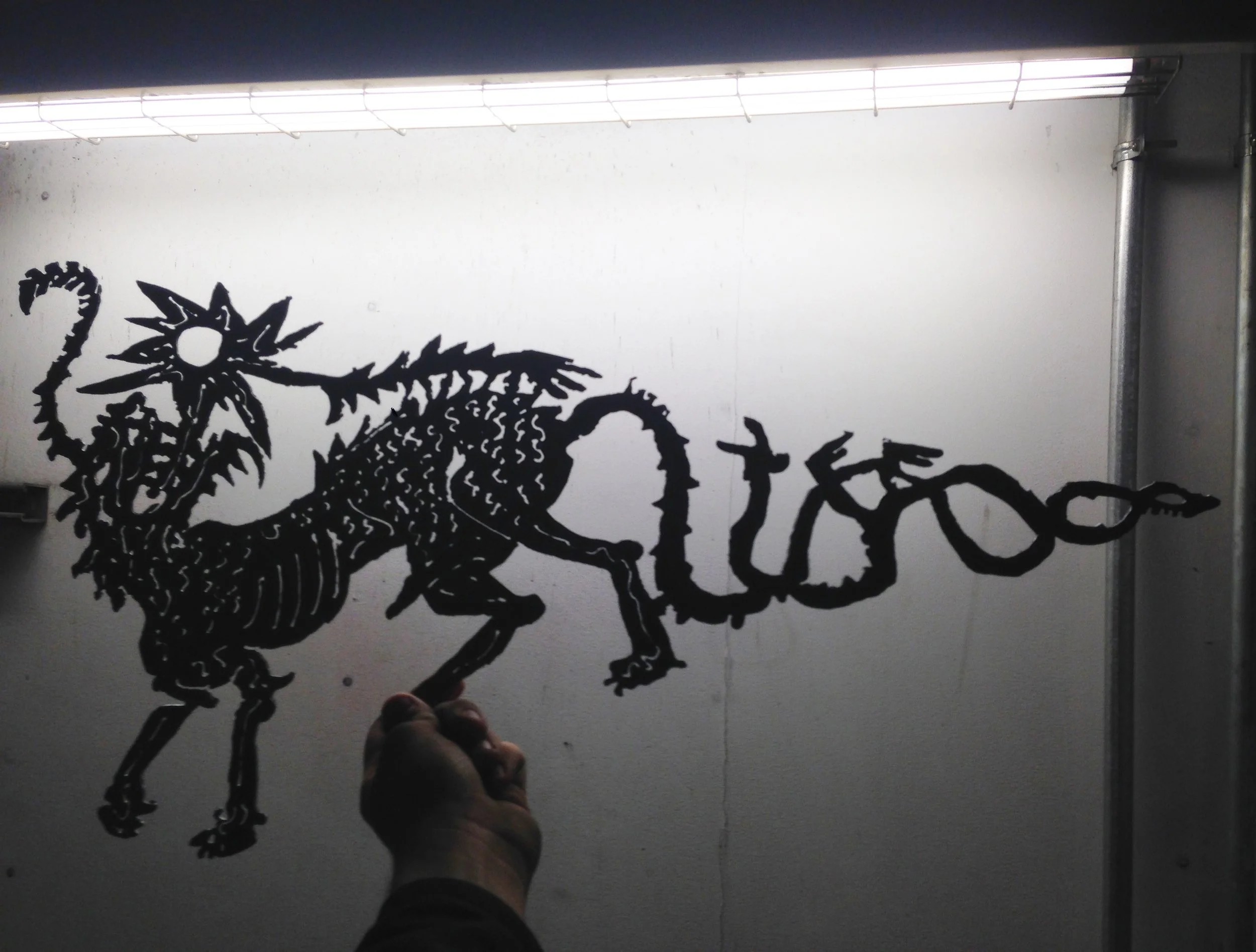 Chimera Etruscan Halley's Comet Steel Sculpture History Plasma Cutter