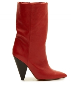 Red ankle boot