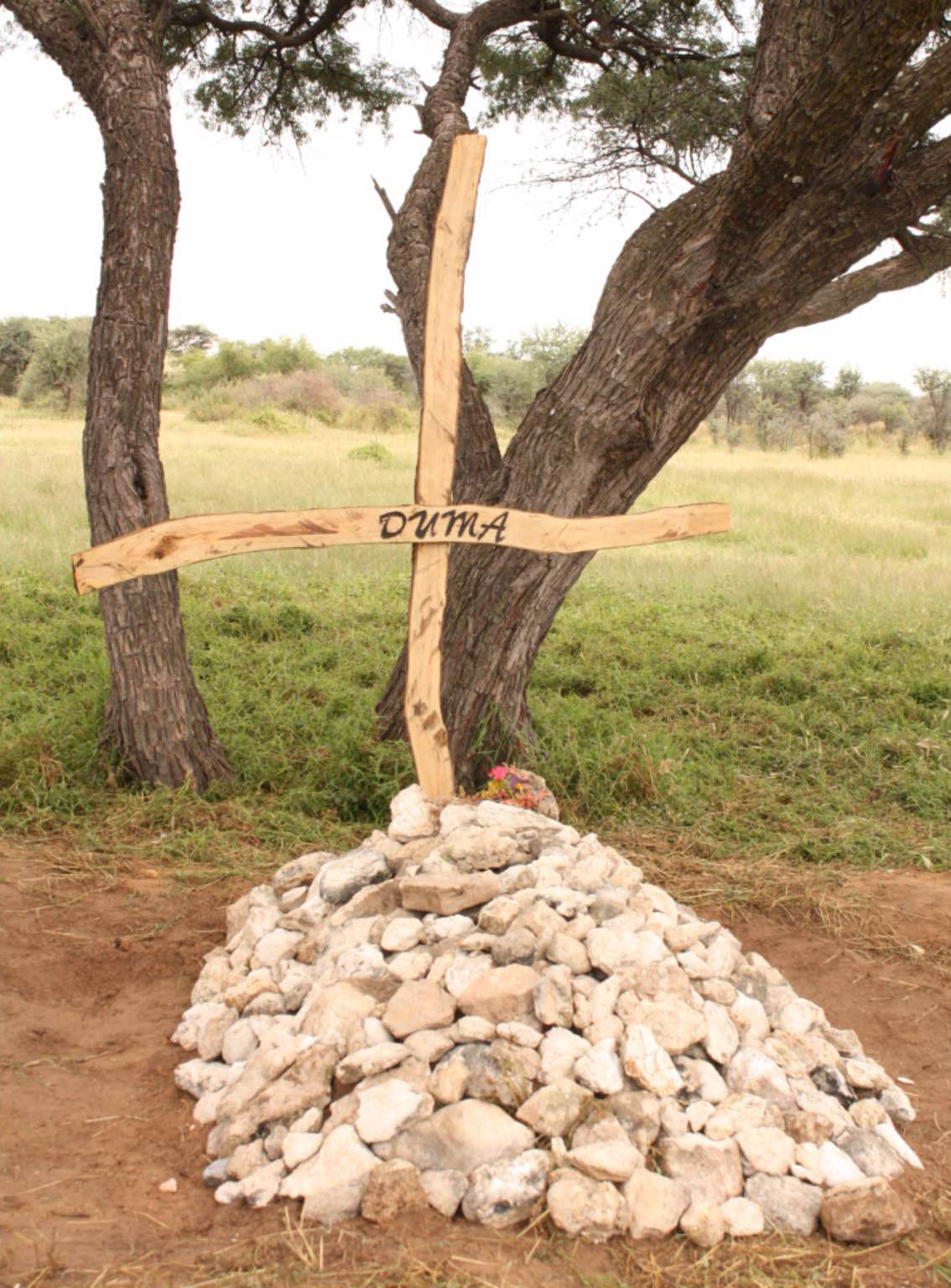 Duma's grave at the DamHouse.