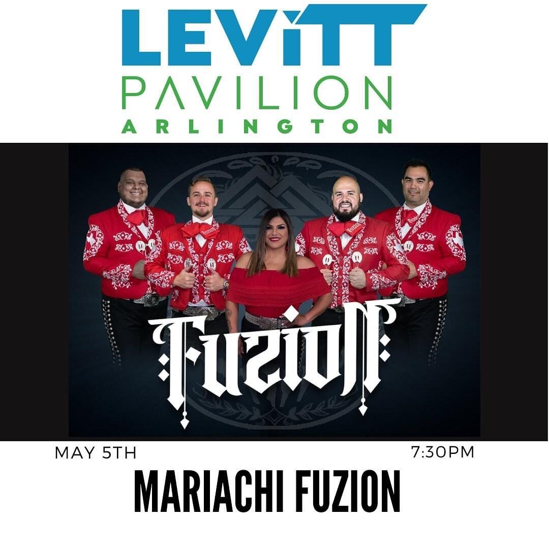 🎉 ARLINGTON, TX 🎉

We&rsquo;re truly honored to be able to come back to the Levitt Pavilion &amp; celebrate #CincoDeMayo 🇲🇽🪗🎺🎶
#fuzionmariachi #dfw #tour #hometown #entertainment #district