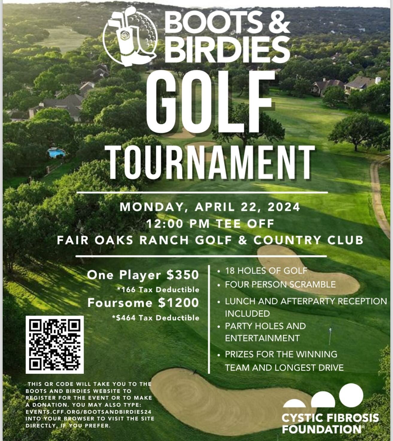 We&rsquo;re truly honored to be a part of this amazing event today! We&rsquo;ll be here from 12:00-5:00pm! #fundraiser #golf #hillcountry #mariachi #cysticfibrosis 👢🏌🏼🎶🎺