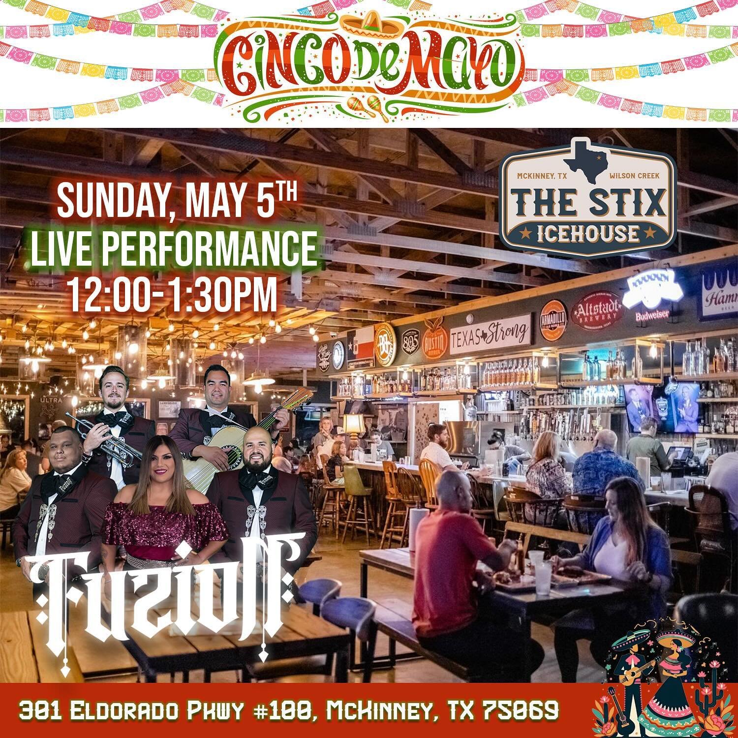 🎉McKINNEY, TX🎉

Here&rsquo;s your first top to celebrate #CincoDeMayo with us! 💃🏽🪗🎺🎻🎶🇲🇽🍸🍹🍻 #fuzionmariachi #livemusic ##cincodedrinko #dfw #tour