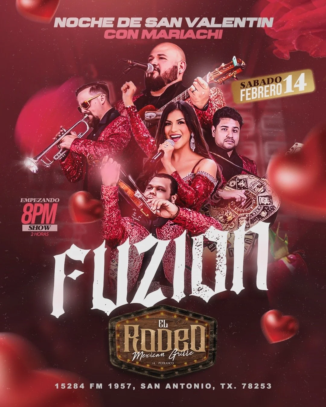 Dia de San Valentin con Mariachi Fuzion