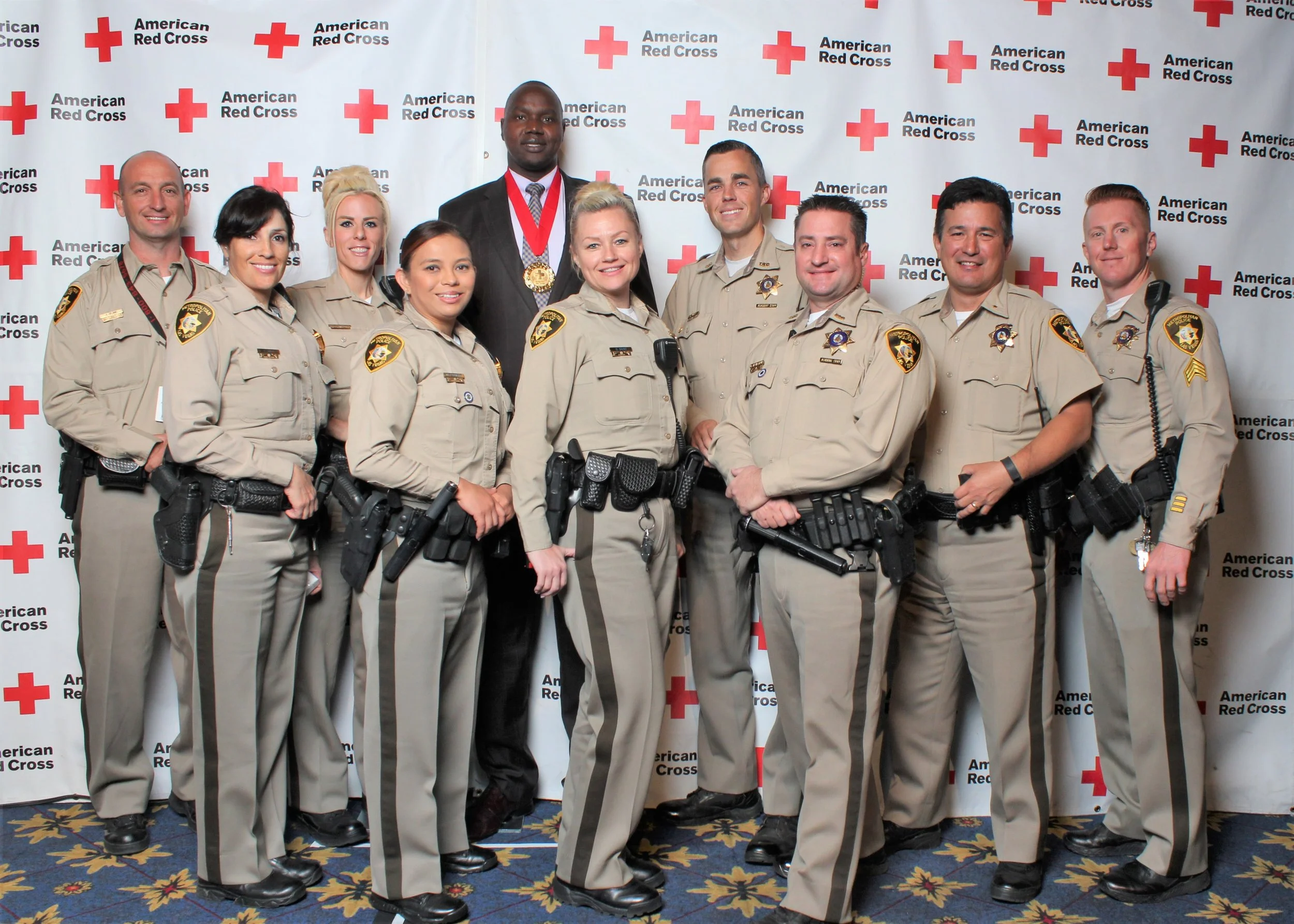 Feeling so protected with LVMPD team at the 2016 Everyday Heroes Award