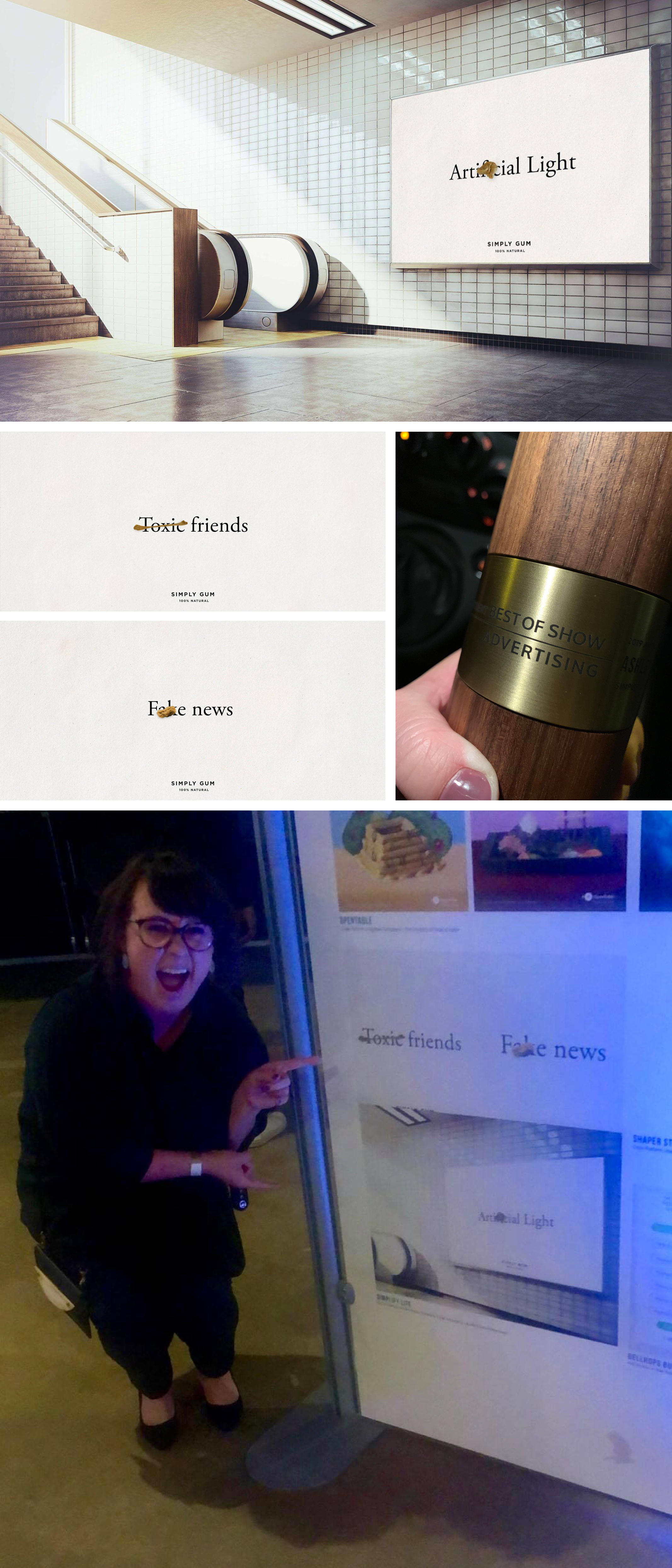 Best of Show: Student Ashley Lakics wins with her simple campaign for Simple gum.