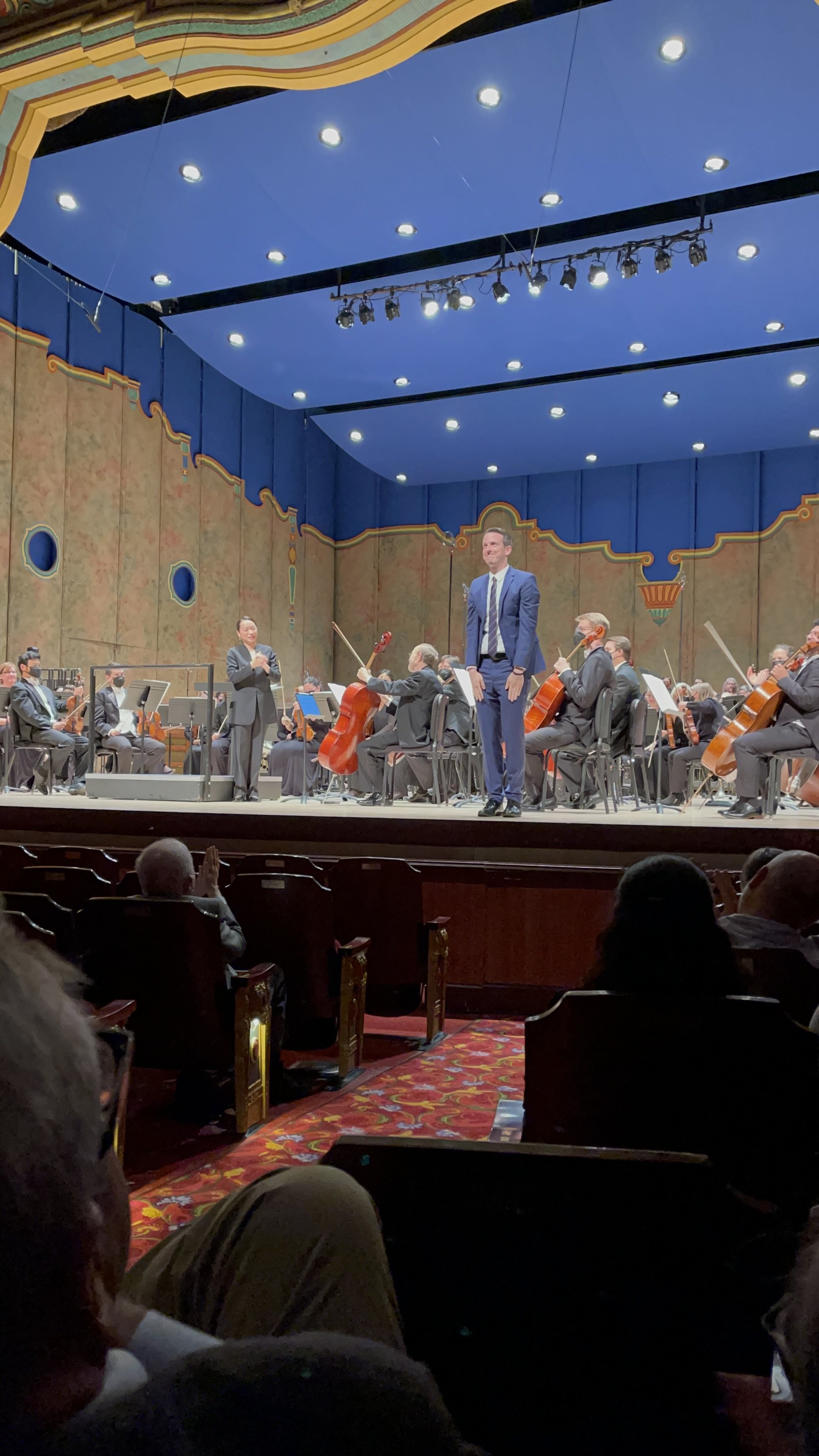  Bowing after a premiere with the Richmond Symphony, September 2022 