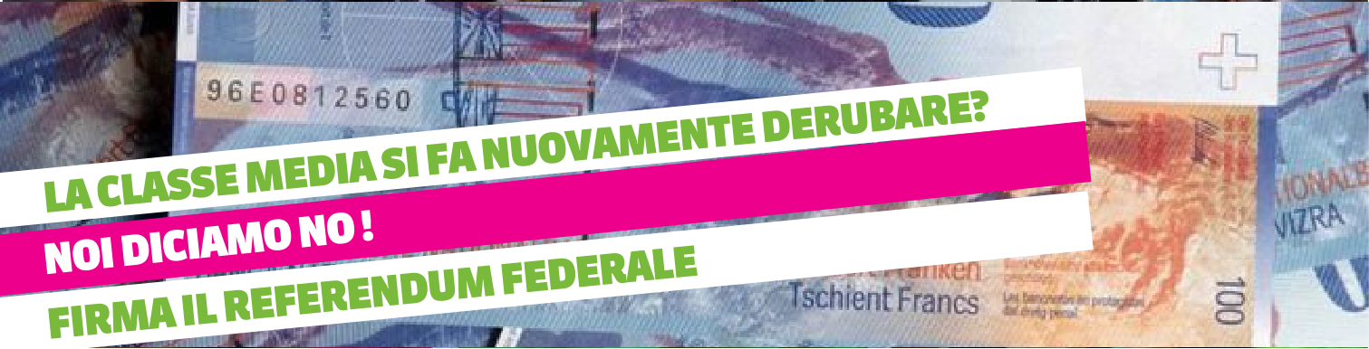 Partito il referendum contro la riforma fiscale a livello nazionale (RFFA)