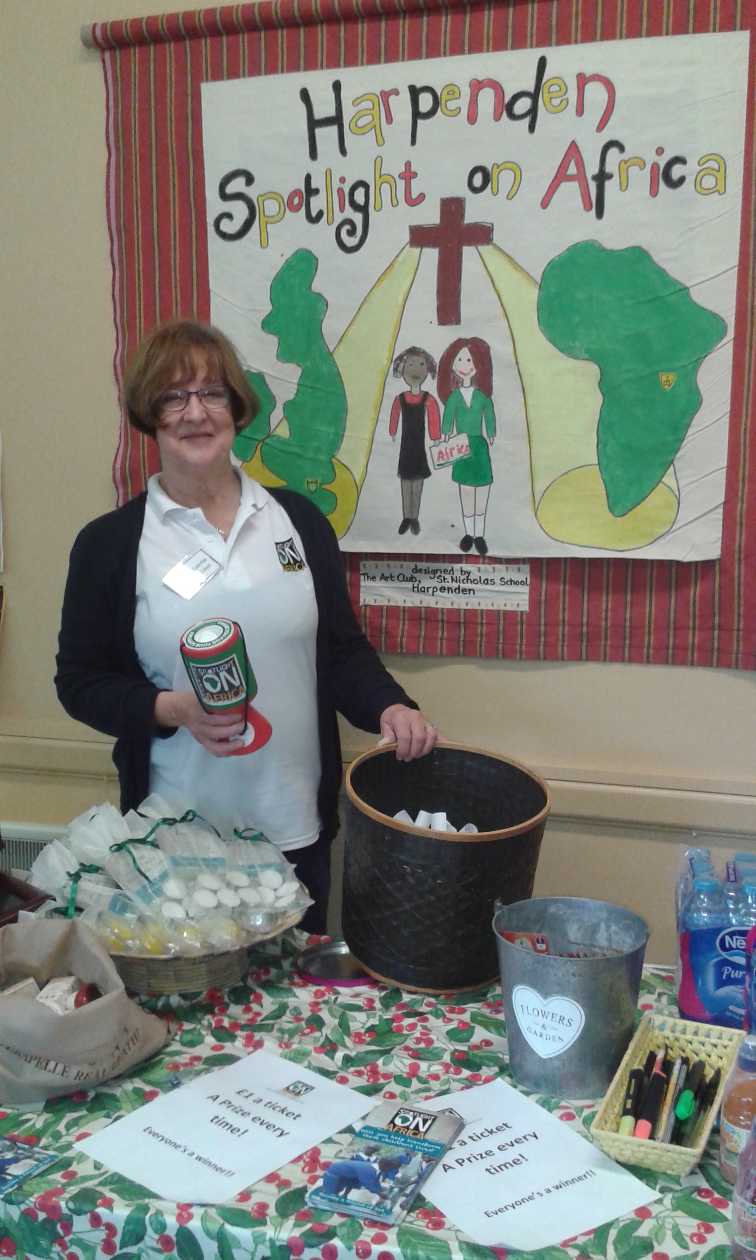 Colette Usher manning the stall