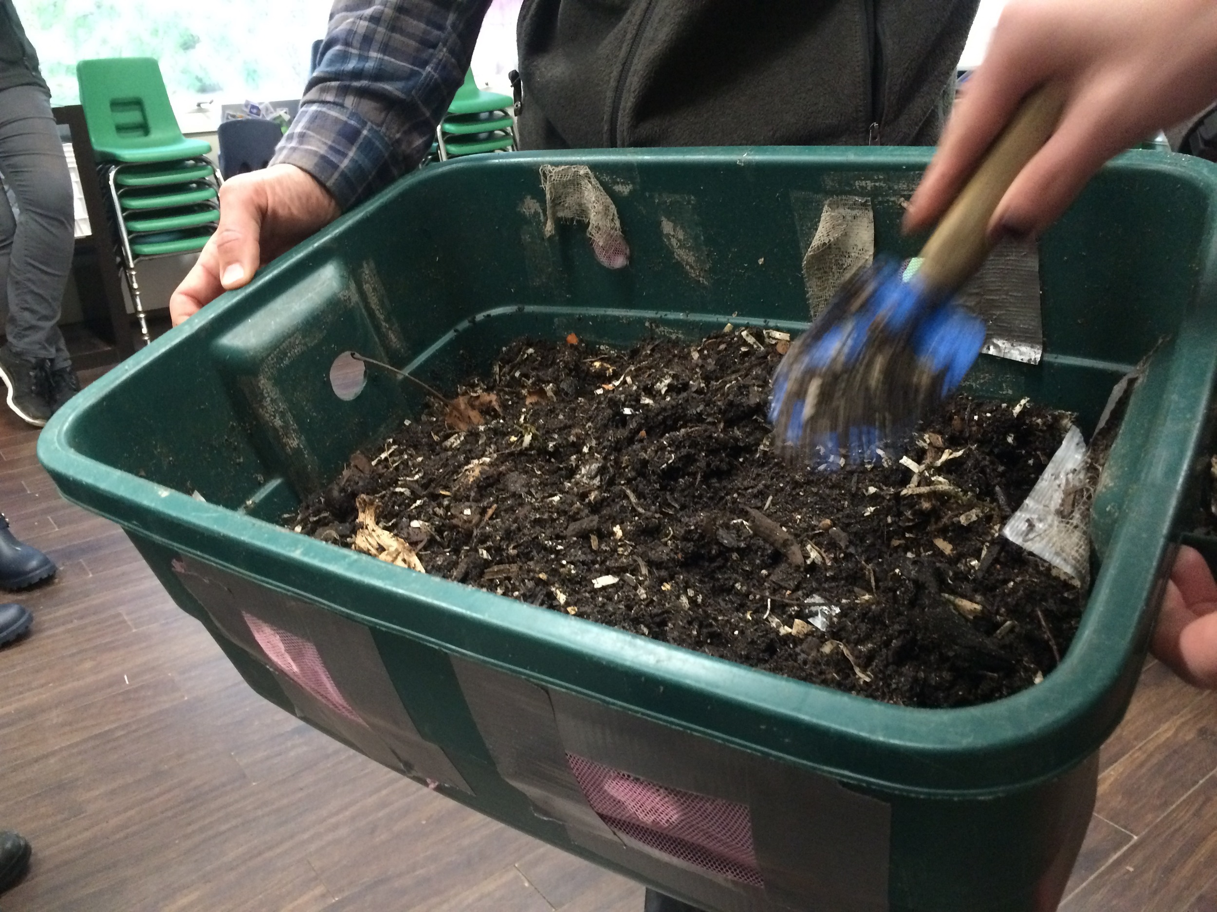  Rye Nature Center staff fabricated their own vermicomposter, but commercial options are available for purchase 