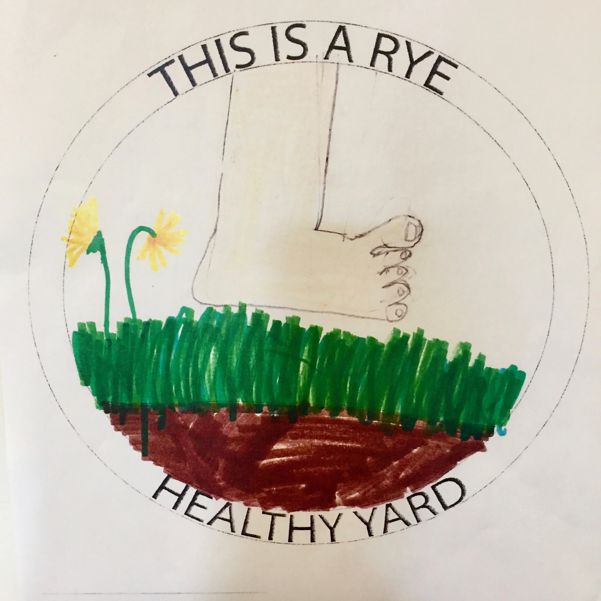 Liv McNamara's winning design, which will be used for the healthy yard sign.