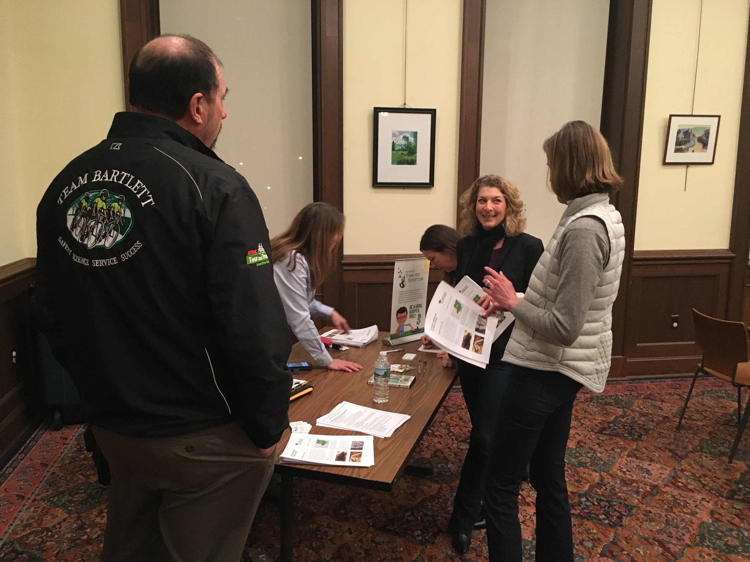 Frazer Pehmoeller (Bartlett Trees) with Melissa Grieco (RSC Tree Fund chair) and Julia Burke (RGC president)