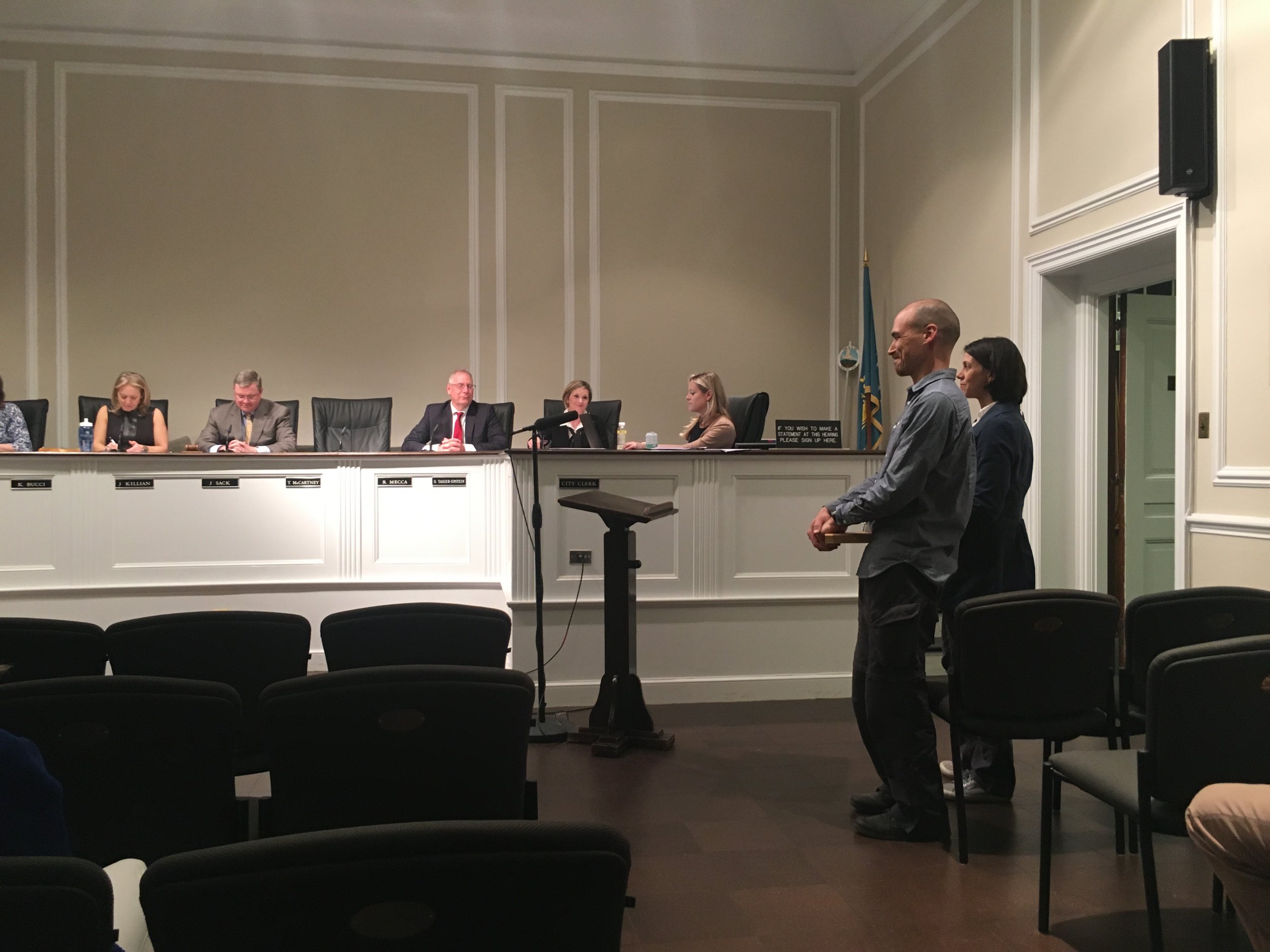 Taro and Christine at City Council