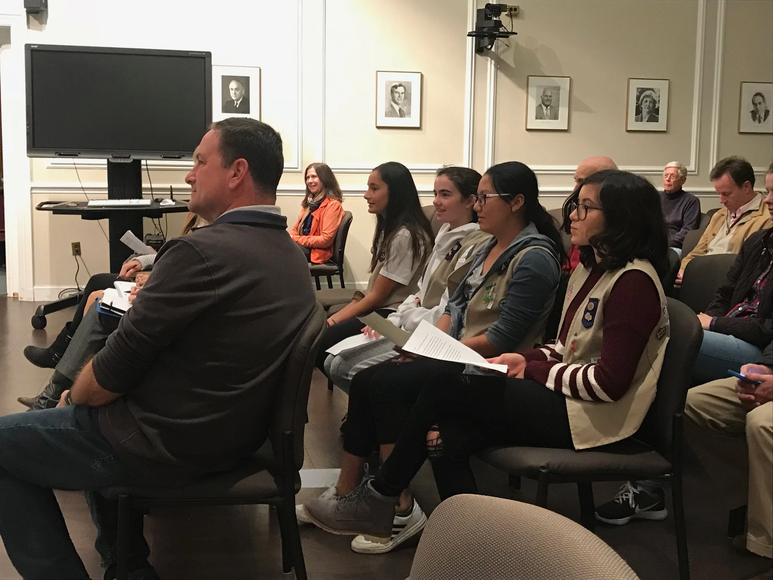 Supporters attend and speak out in support of community composting at 10/17/18 City Council meeting.