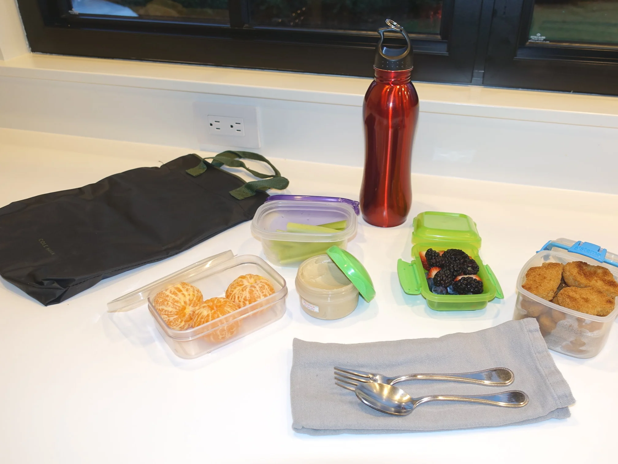 A typical lunch for Andrea’s children