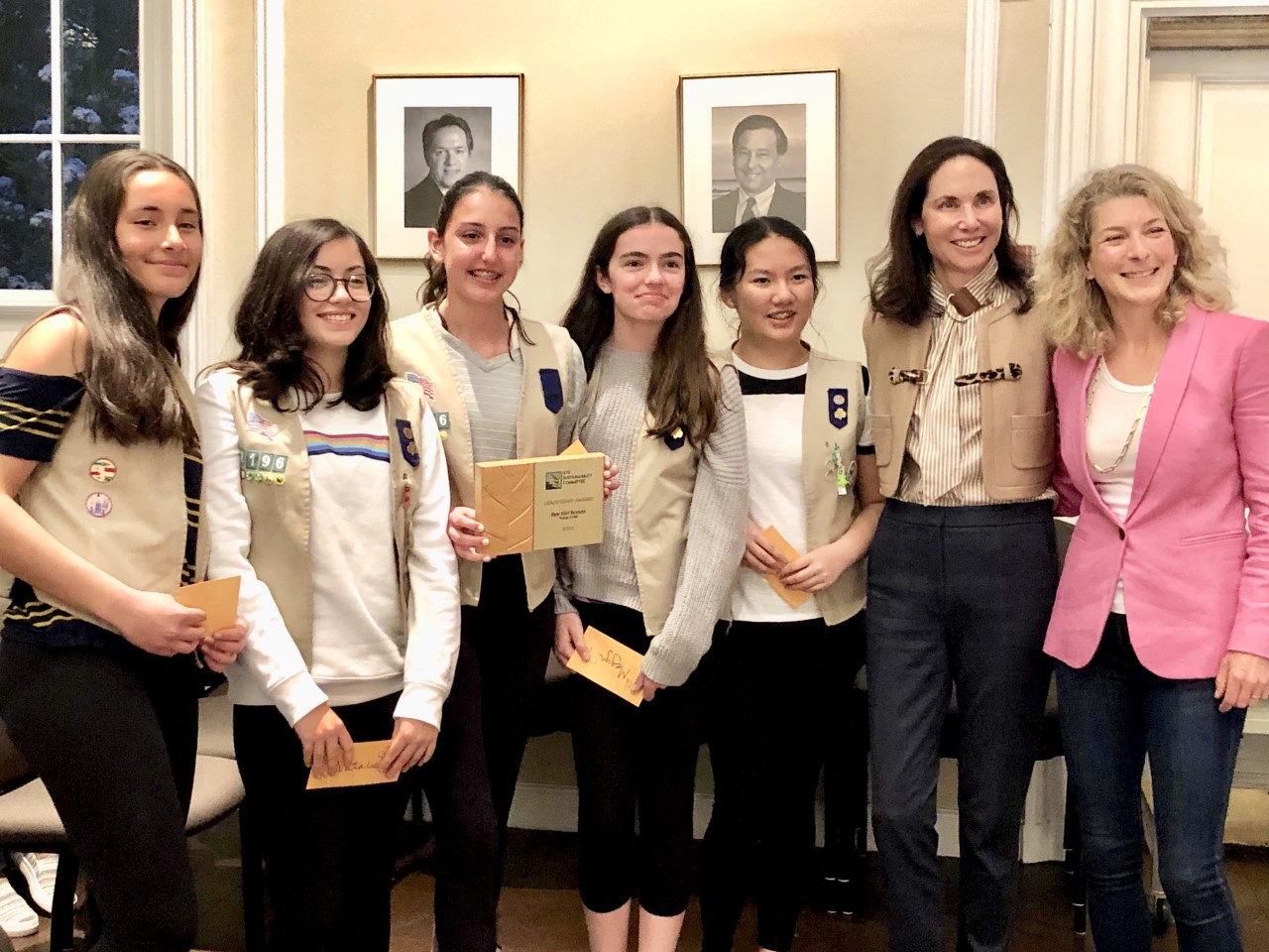 Winners of the Youth Category Award - Rye Girl Scout Troop 2196